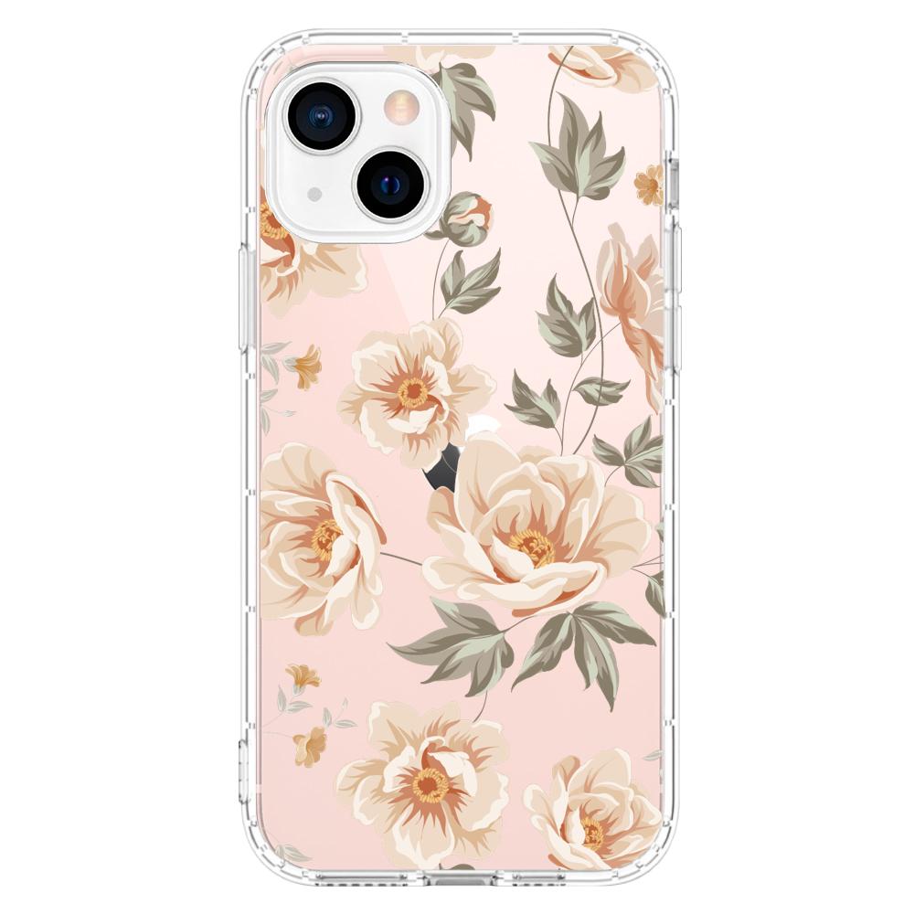 Case para iphone 13 Mini de Flores Beige - Mandala Cases