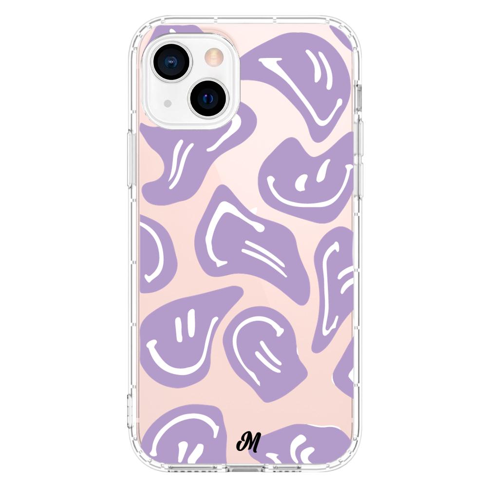 Case para iphone 13 Mini Happy Face Morado-  - Mandala Cases
