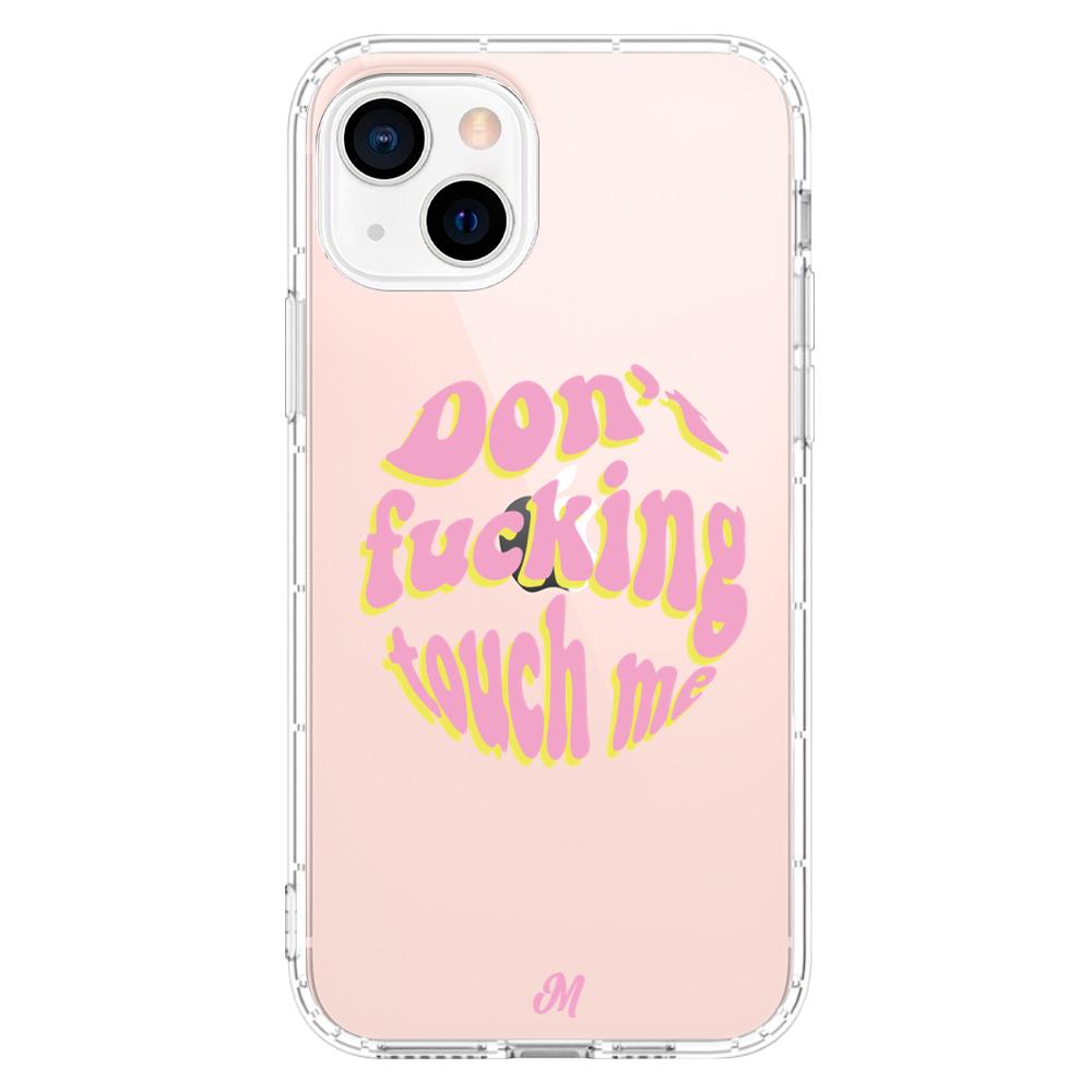 Case para iphone 13 Mini Don't fucking touch me rosa - Mandala Cases