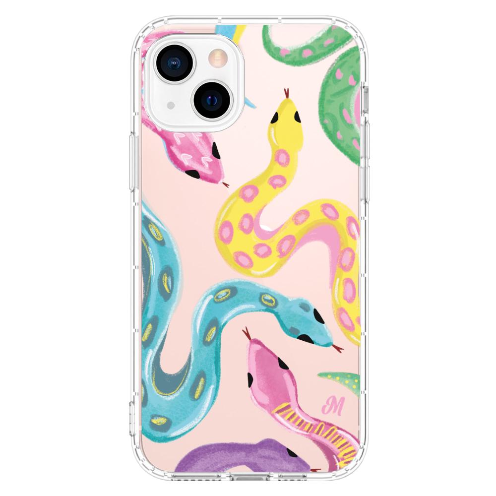 Case para iphone 13 Mini Serpientes coloridas - Mandala Cases