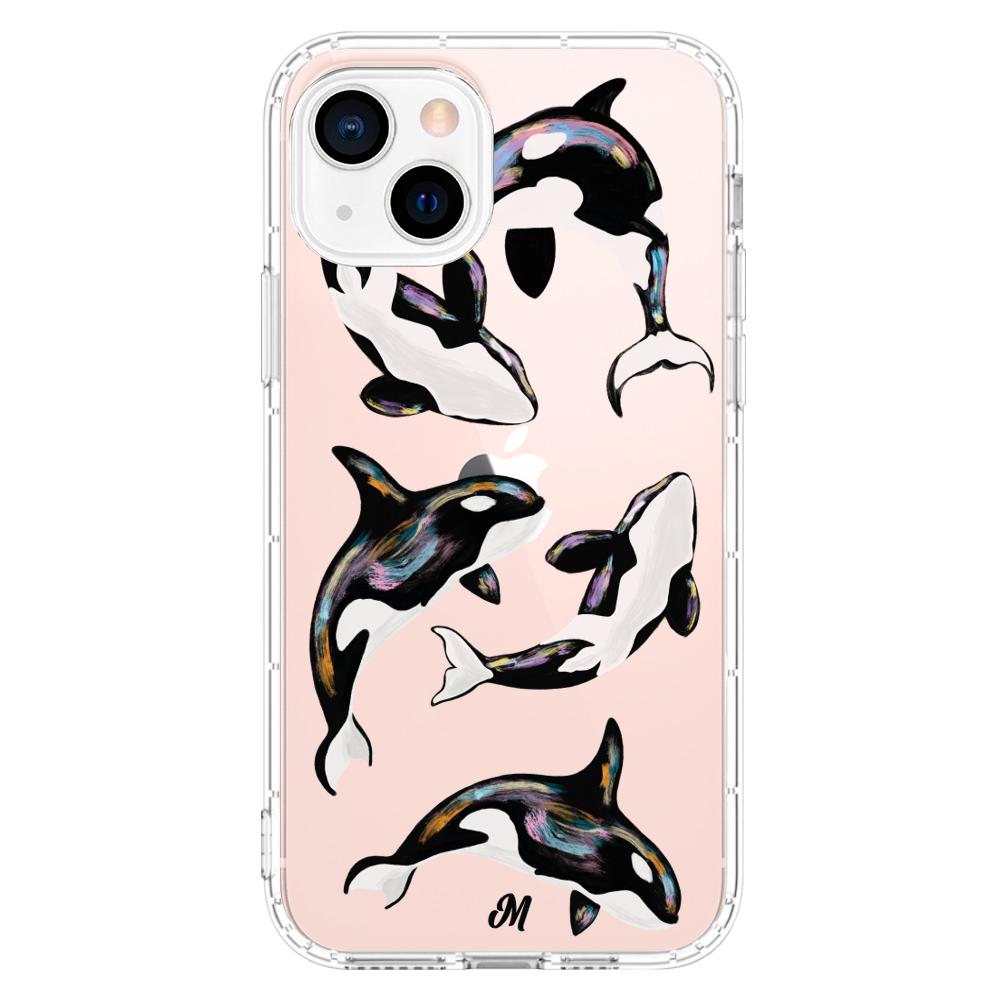 Case para iphone 13 Mini Ballenas marinas - Mandala Cases
