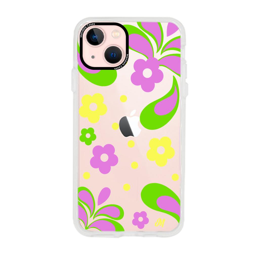 Case para iphone 13 Mini Flores moradas aesthetic - Mandala Cases