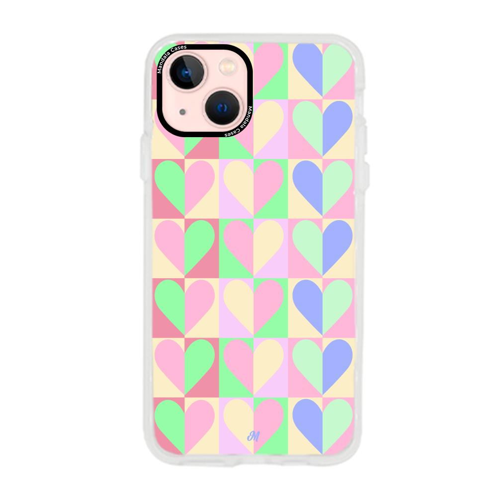 Case para iphone 13 Mini Corazones Lovely - Mandala Cases