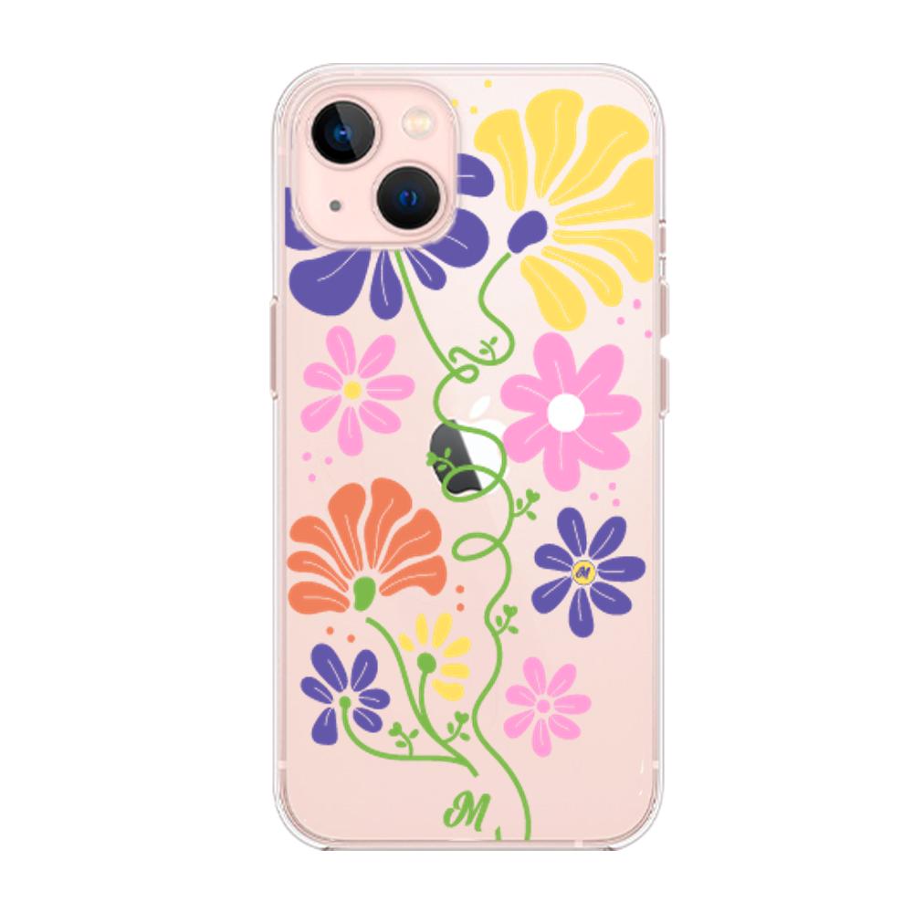 Case para iphone 13 Mini Flores abstractas - Mandala Cases