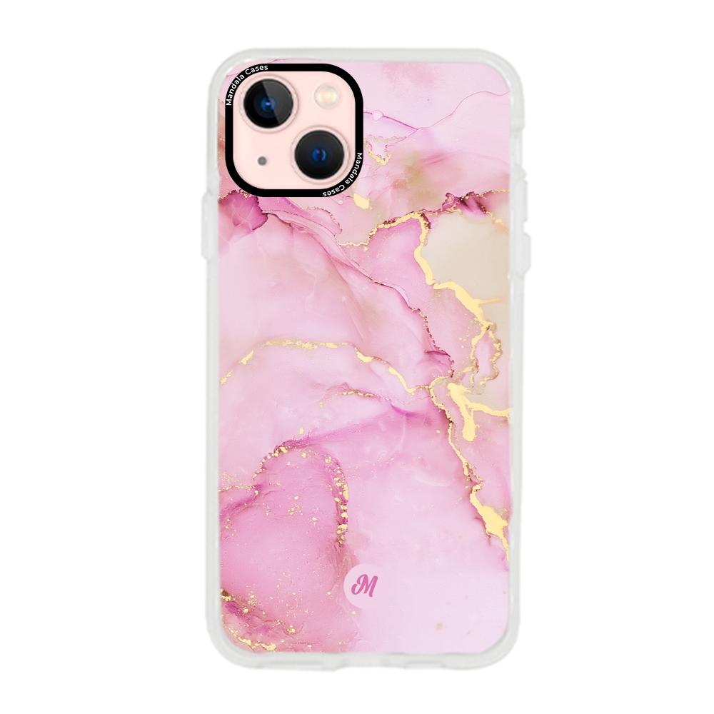 Cases para iphone 13 Mini Pink marble - Mandala Cases