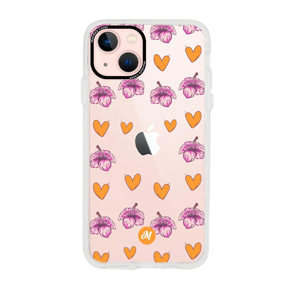 Cases para iphone 13 Mini Amor naranja - Mandala Cases