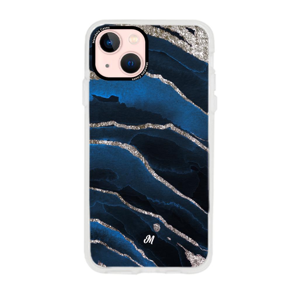 Cases para iphone 13 Mini Marble Blue - Mandala Cases