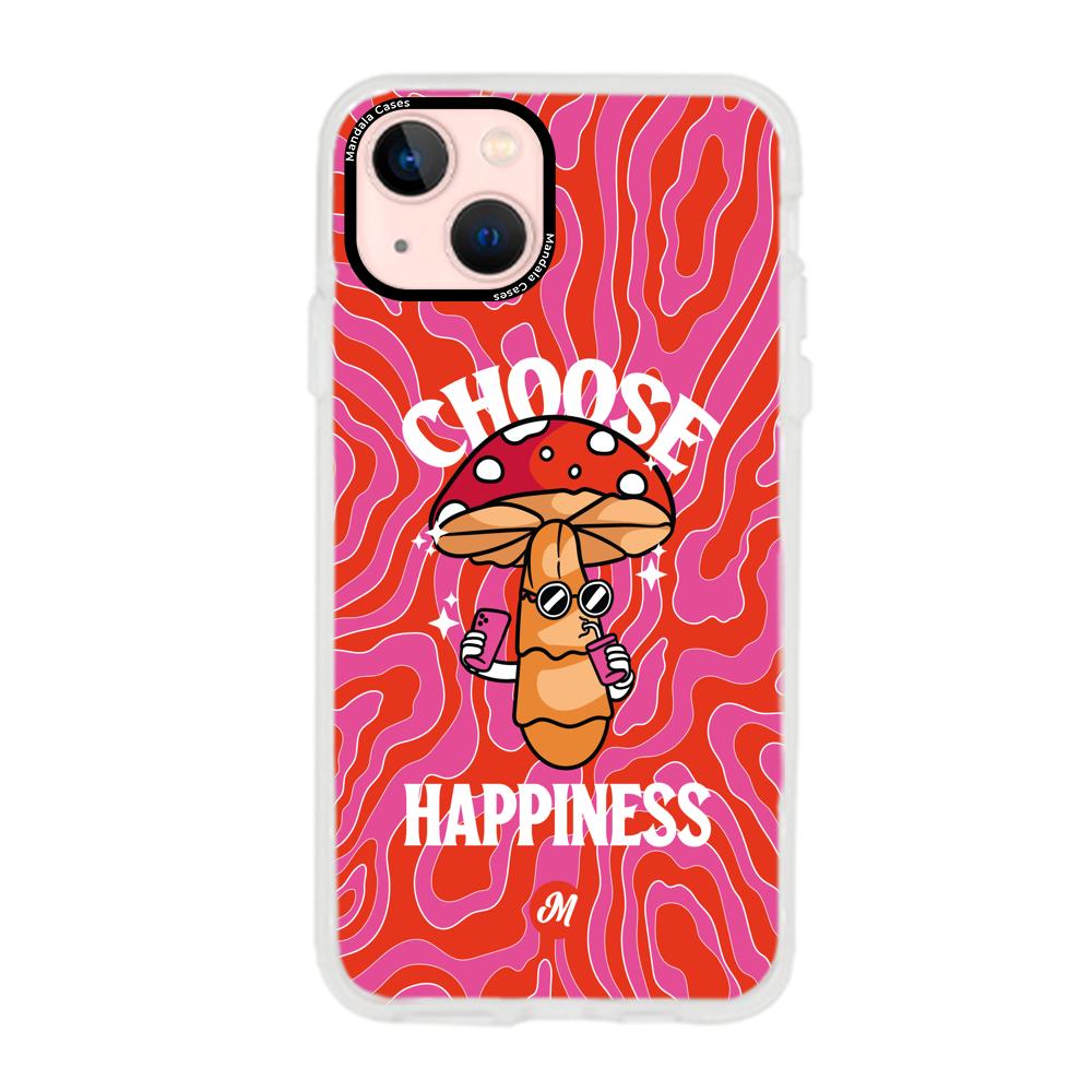Cases para iphone 13 Mini Choose happiness - Mandala Cases