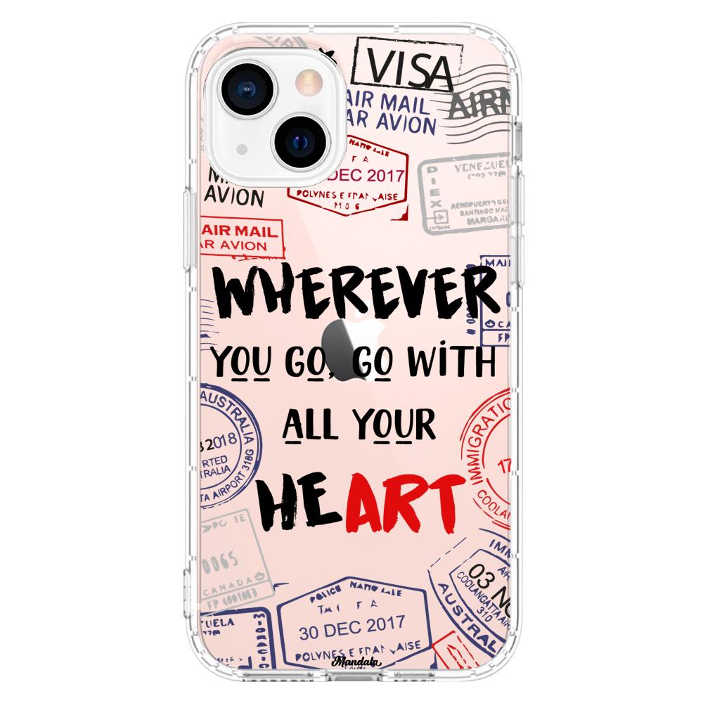 Case para iphone 13 Mini Go With Your Heart - Mandala Cases
