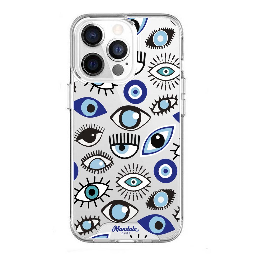 Case para iphone 13 pro max Funda Funda Ojos Azules y Blancos - Mandala Cases