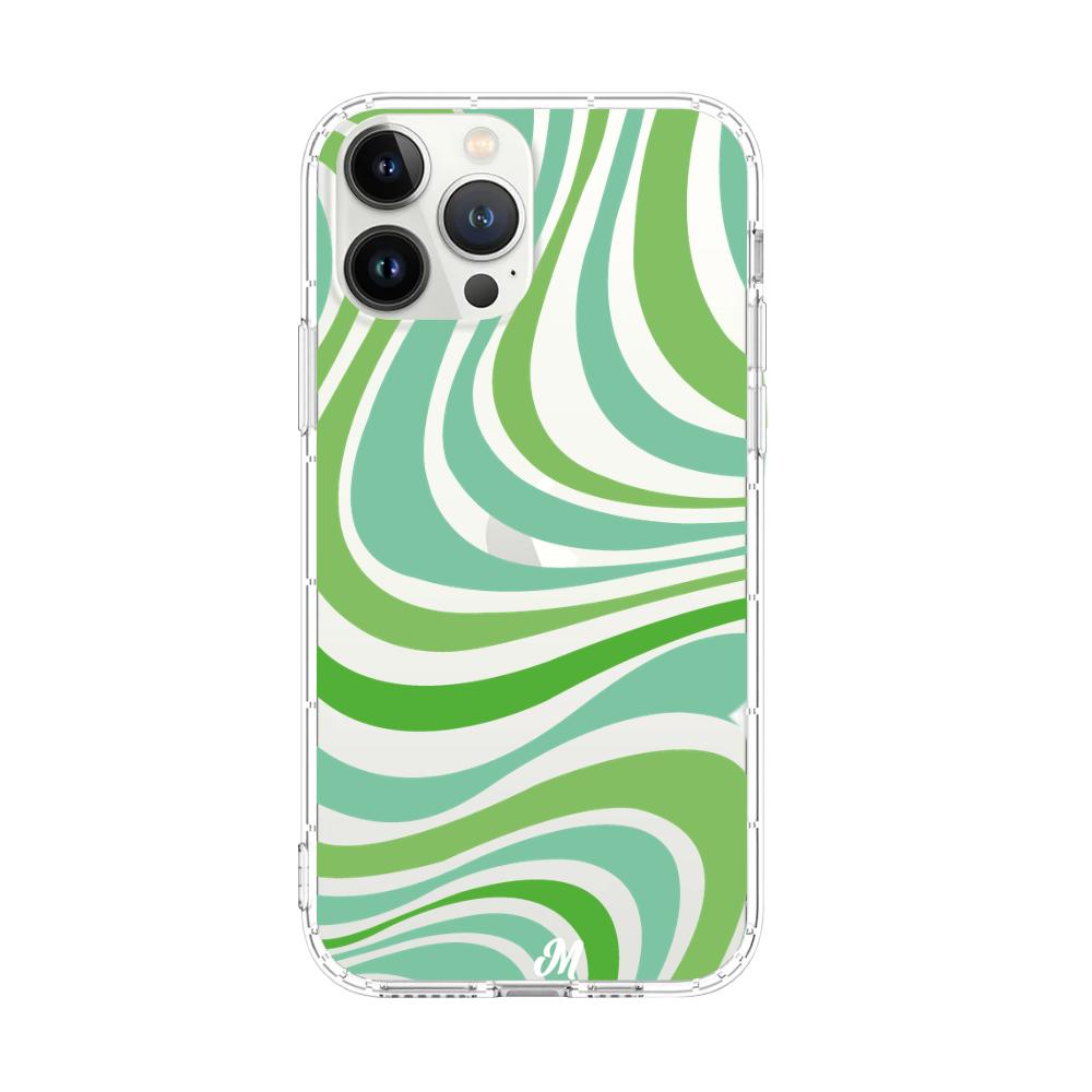 Case para iphone 13 pro max Groovy verde - Mandala Cases