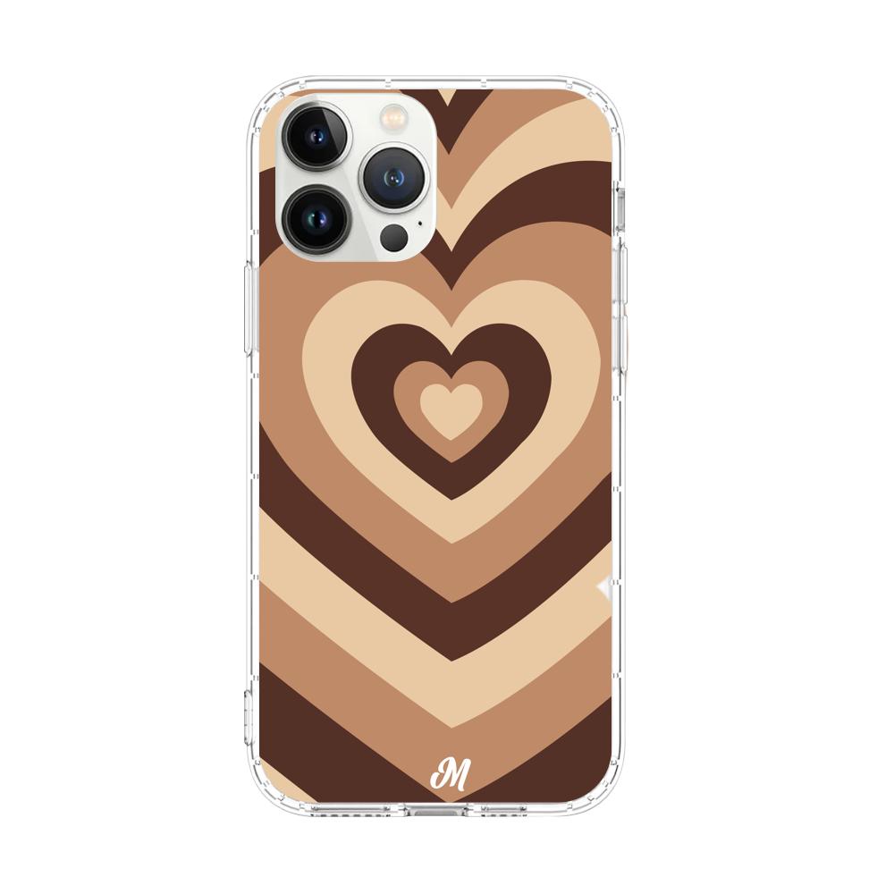 Case para iphone 13 pro max Corazón café - Mandala Cases