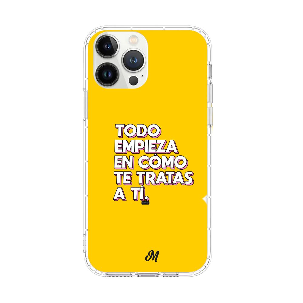 Estuches para iphone 13 pro max - Empieza por ti Yellow Case  - Mandala Cases