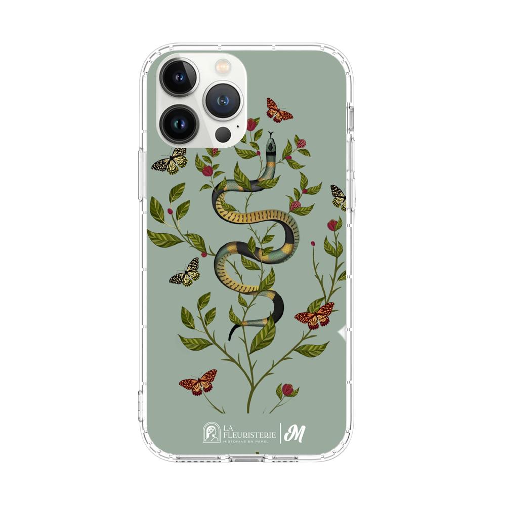 Case para iphone 13 pro max Snake Flowers Menta - Mandala Cases