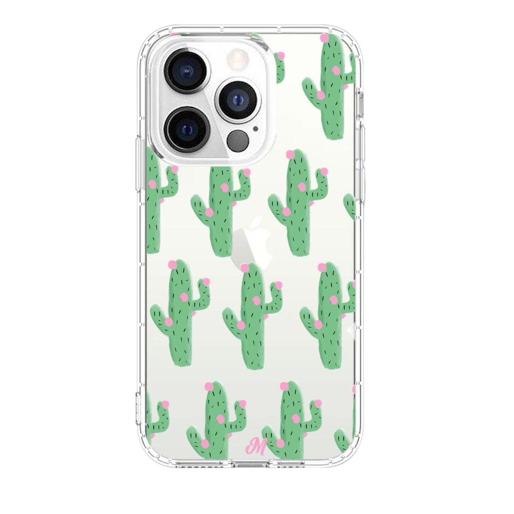 Case para iphone 13 pro max Cactus Con Flor Rosa  - Mandala Cases
