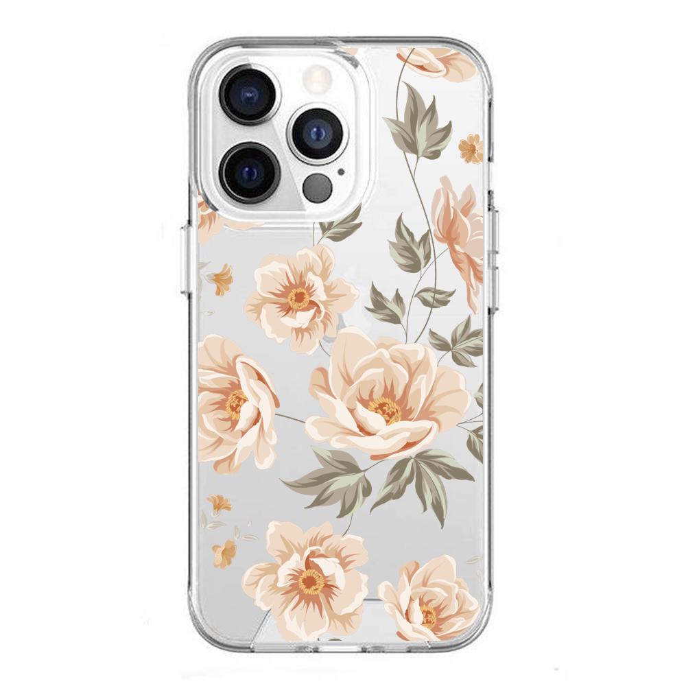 Case para iphone 13 pro max de Flores Beige - Mandala Cases