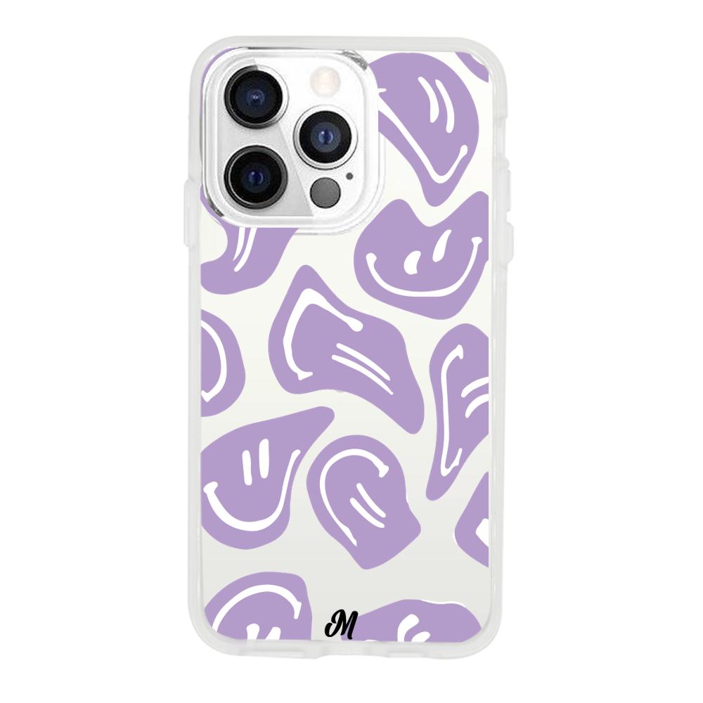 Case para iphone 13 pro max Happy Face Morado-  - Mandala Cases