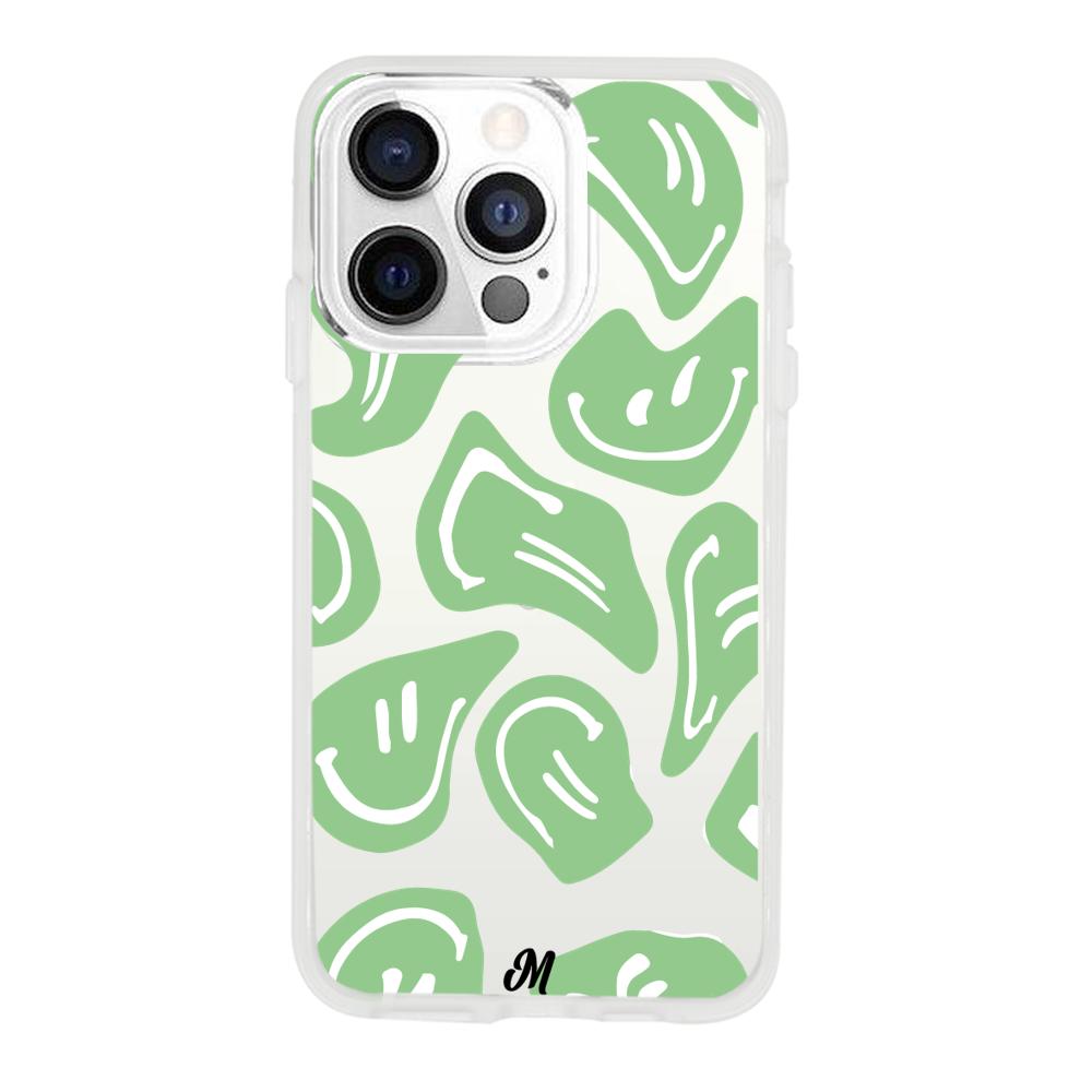 Case para iphone 13 pro max Happy Face Verde-  - Mandala Cases