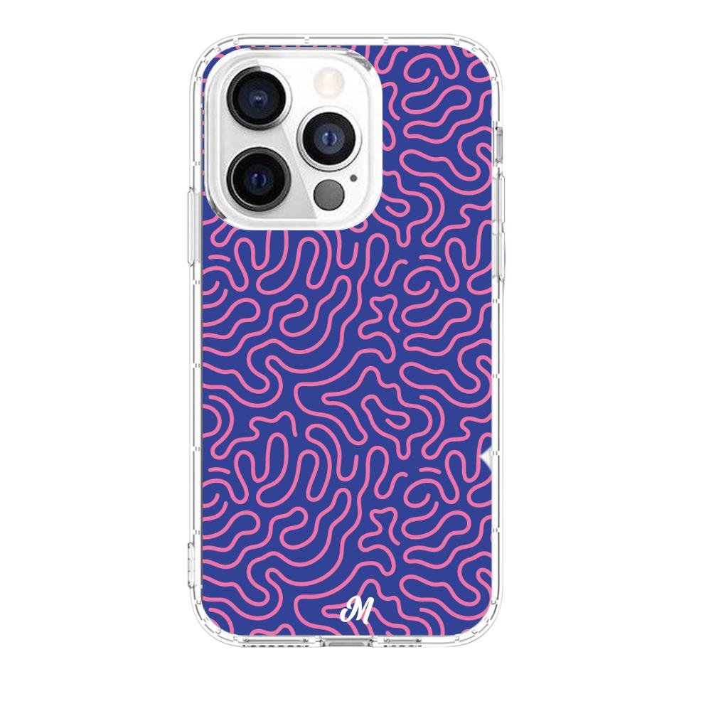 Case para iphone 13 pro max Pink crazy lines - Mandala Cases