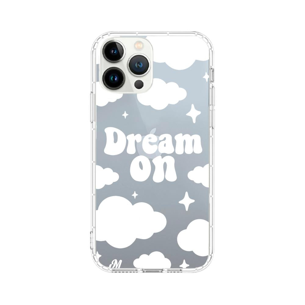 Case para iphone 13 pro max Dream on blanco - Mandala Cases