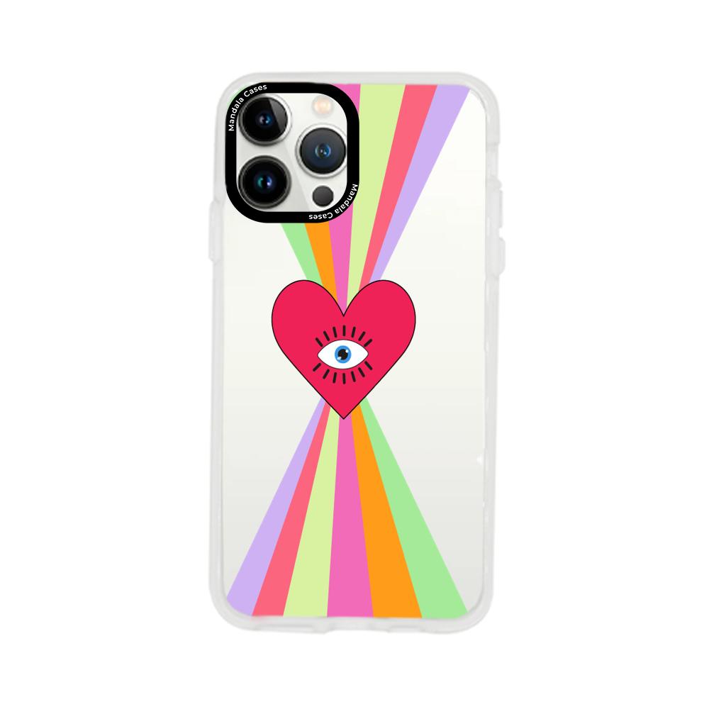 Case para iphone 13 pro max Corazon arcoiris - Mandala Cases