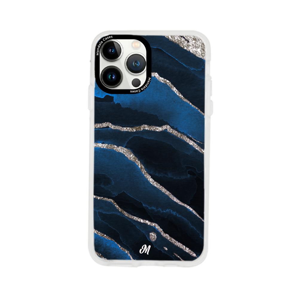 Cases para iphone 13 pro max Marble Blue - Mandala Cases