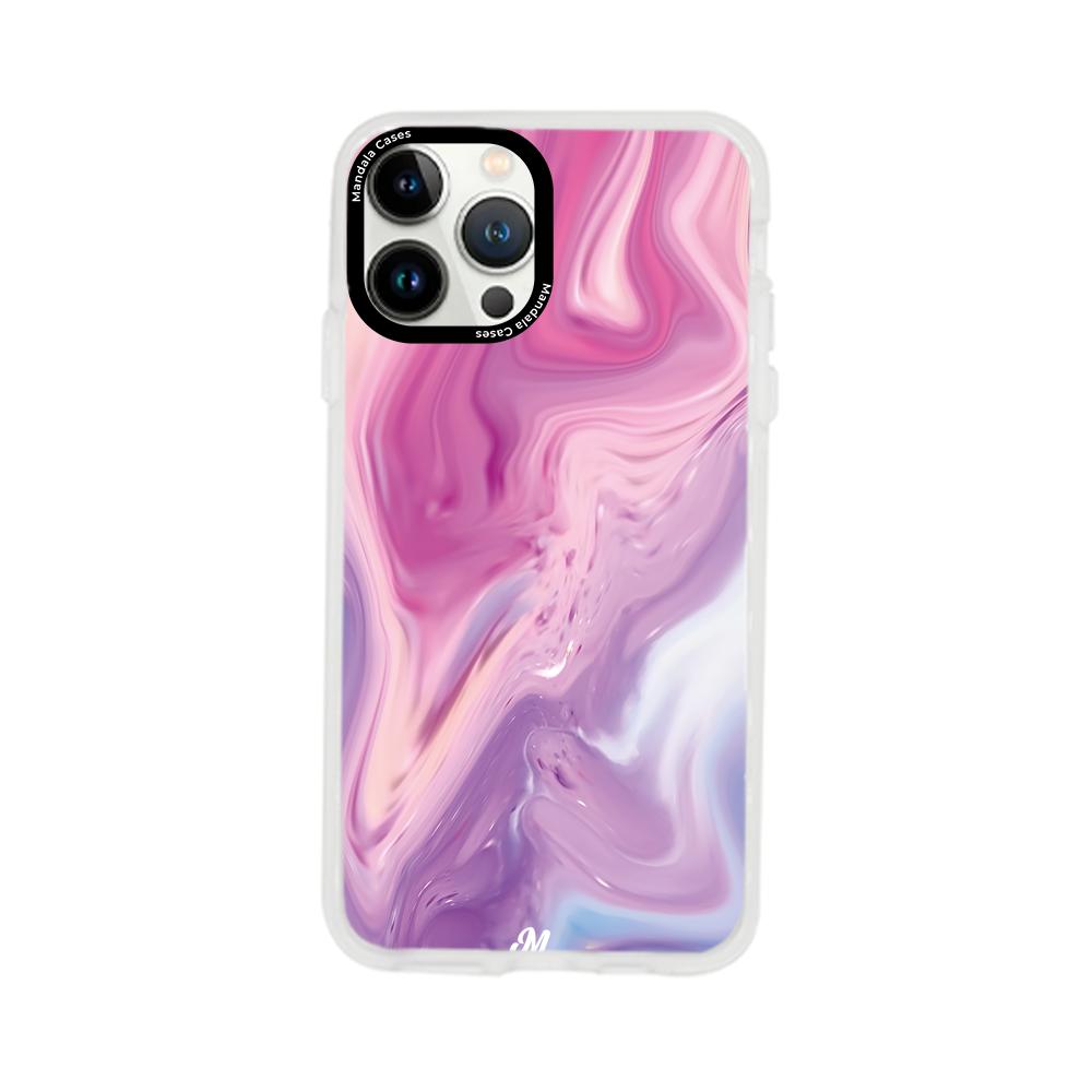 Cases para iphone 13 pro max Marmol liquido pink - Mandala Cases