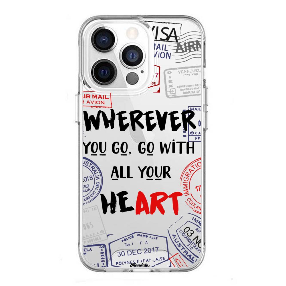 Case para iphone 13 pro max Go With Your Heart - Mandala Cases