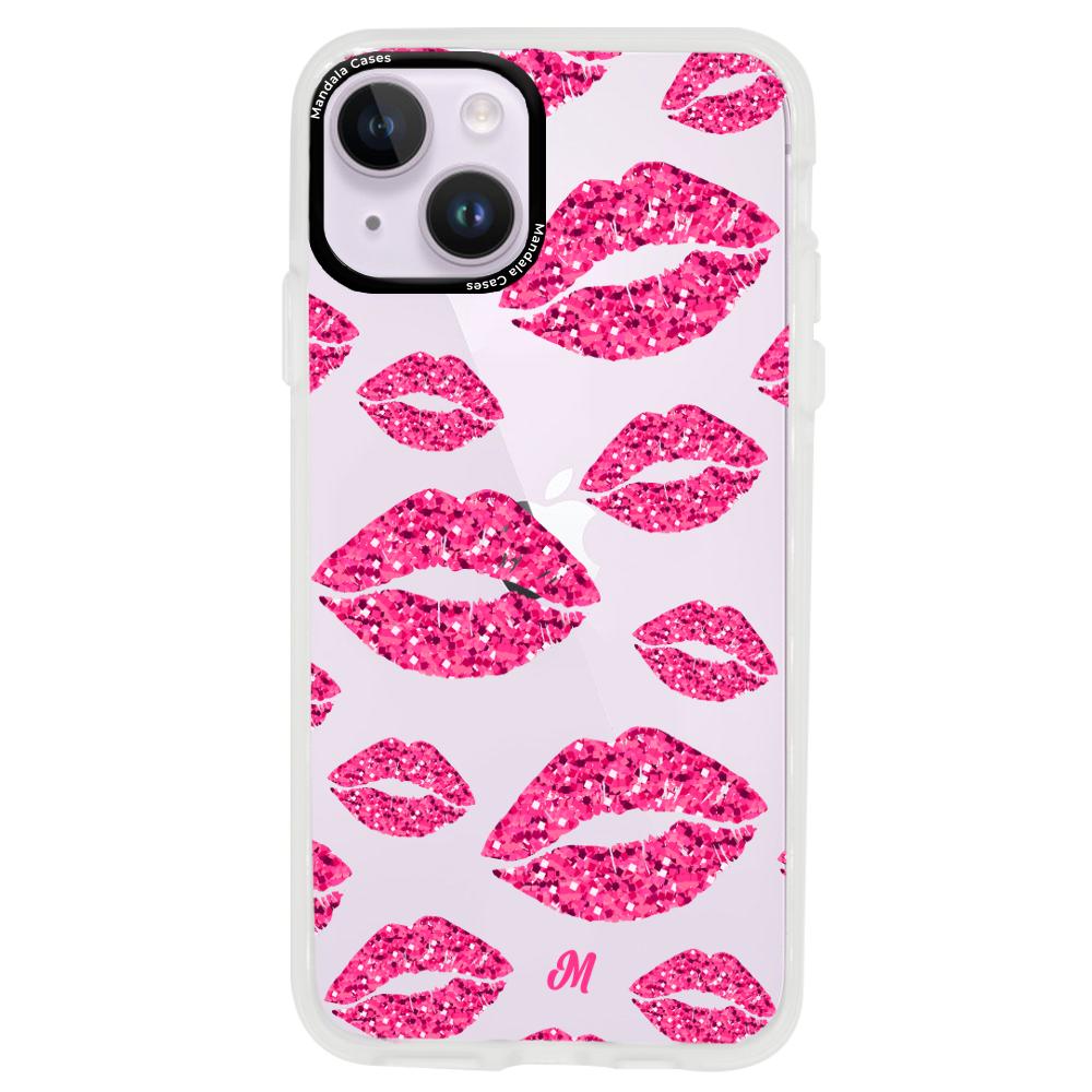 Case para iphone 14 plus Glitter kiss - Mandala Cases