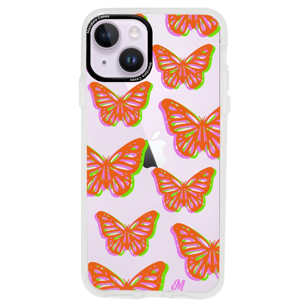 Case para iphone 14 plus Mariposas rojas aesthetic - Mandala Cases