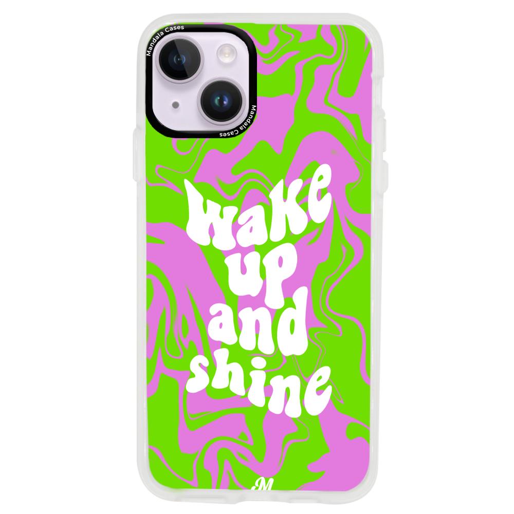 Case para iphone 14 plus wake up and shine - Mandala Cases