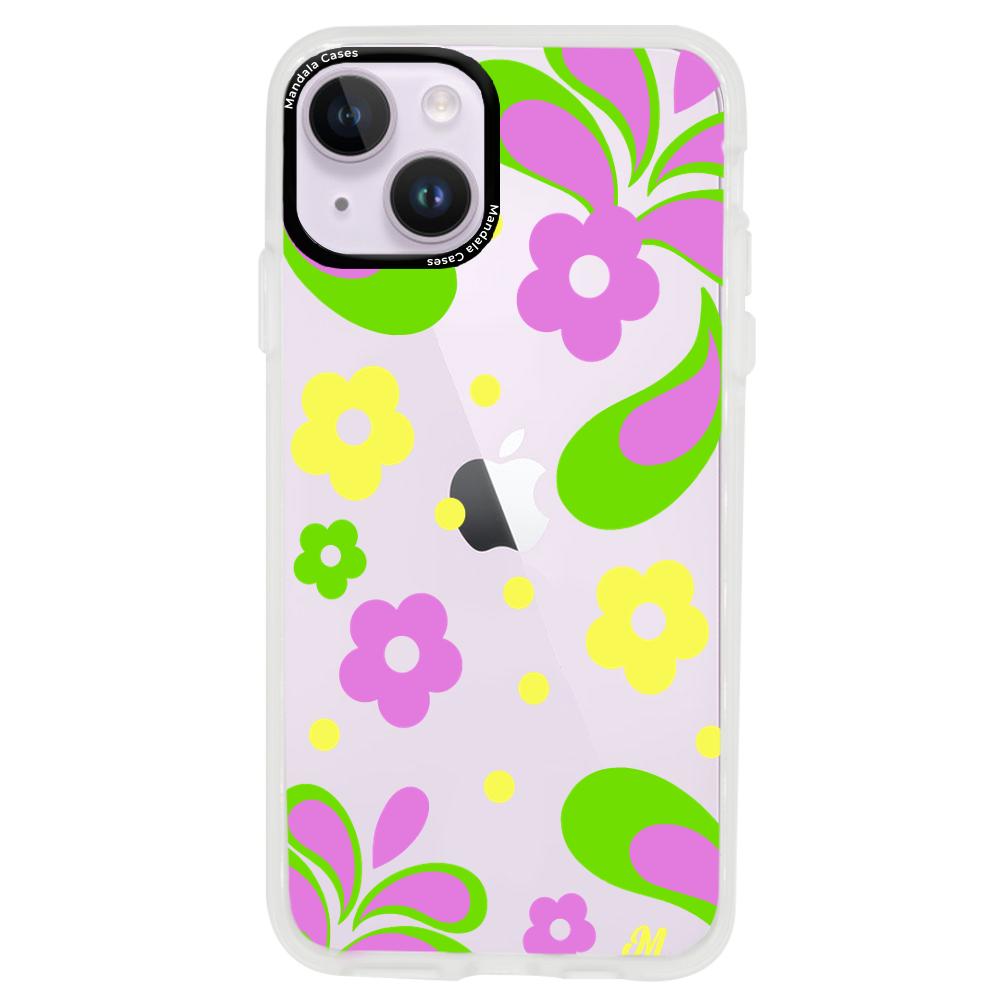 Case para iphone 14 plus Flores moradas aesthetic - Mandala Cases