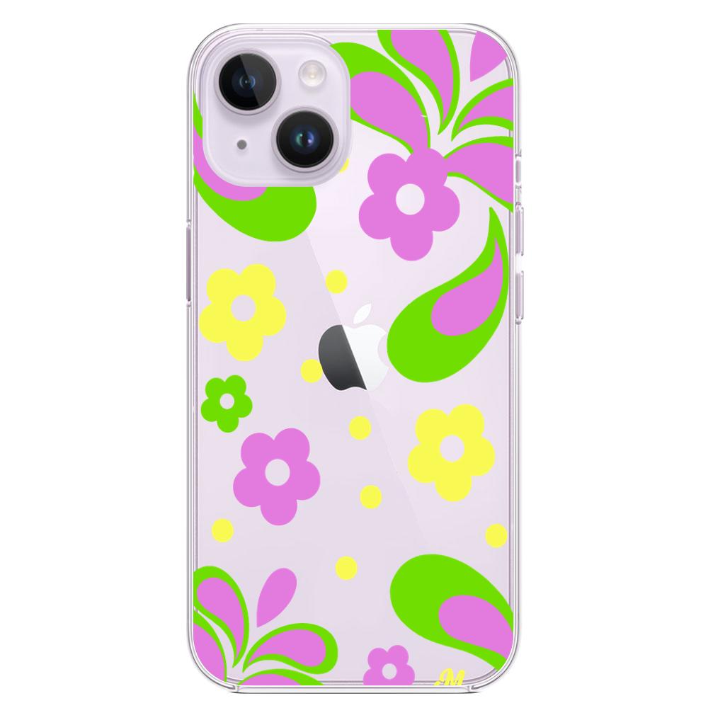 Case para iphone 14 plus Flores moradas aesthetic - Mandala Cases