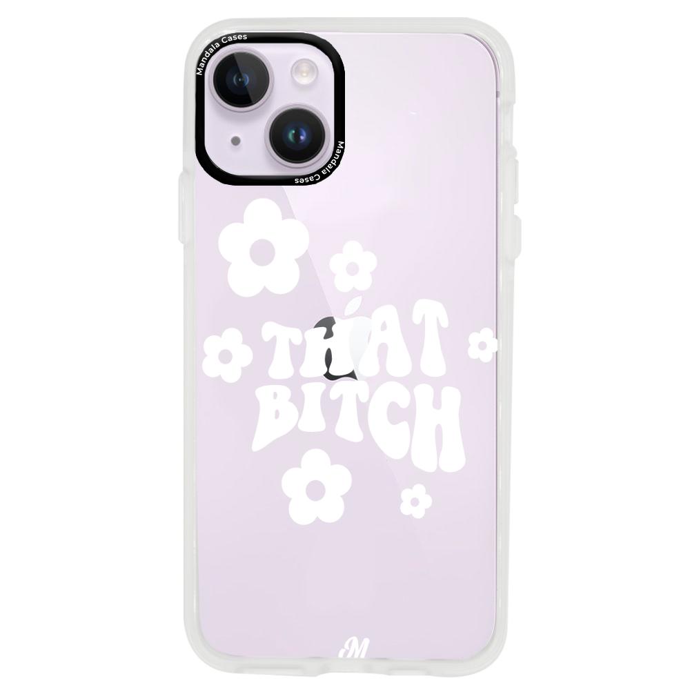 Case para iphone 14 plus That bitch blanco - Mandala Cases