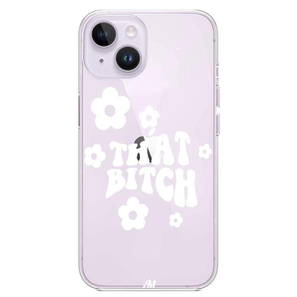 Case para iphone 14 plus That bitch blanco - Mandala Cases