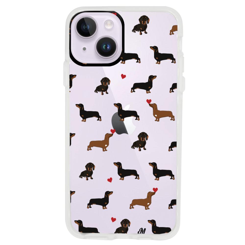 Case para iphone 14 plus Perritos salchicha - Mandala Cases