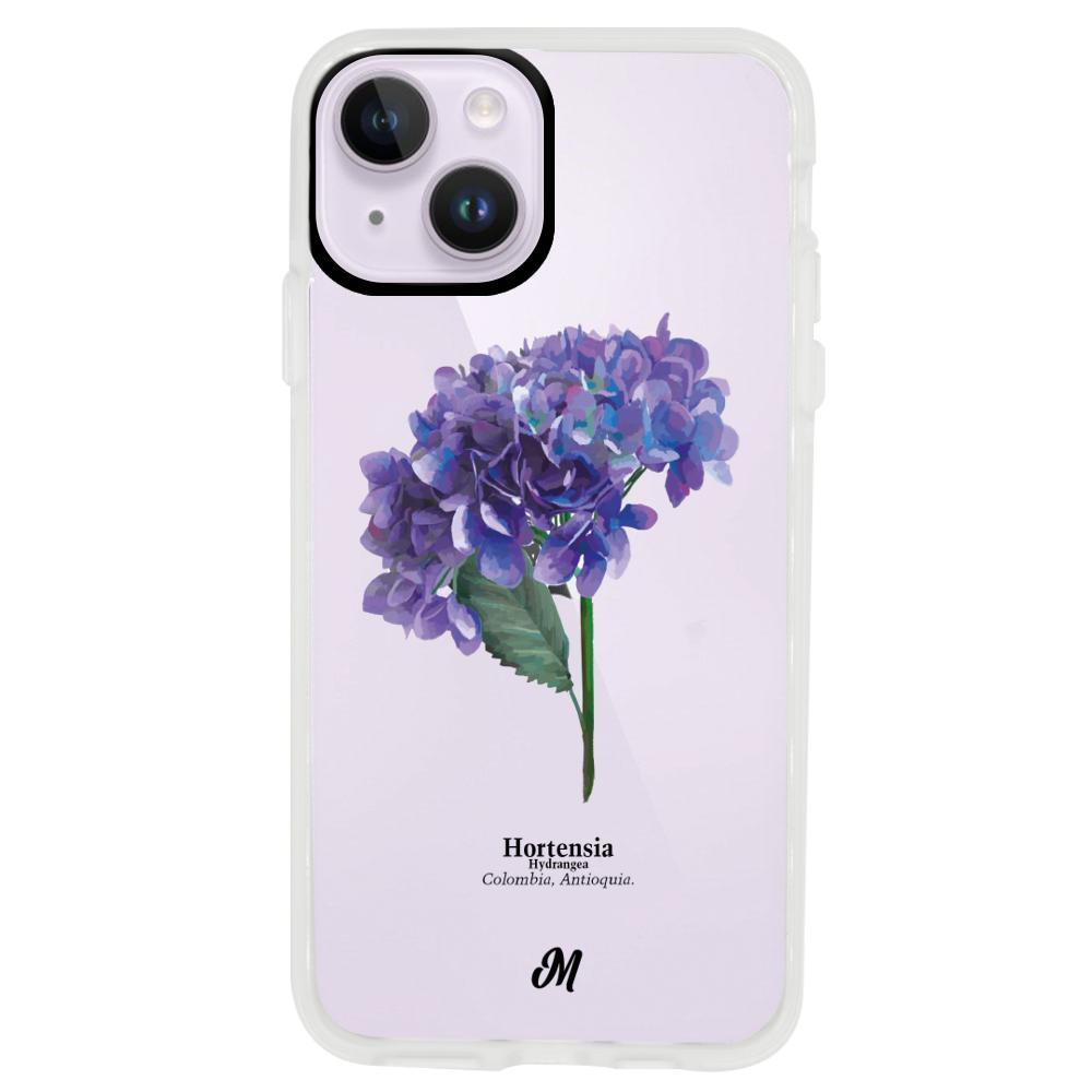 Case para iphone 14 plus Hortensia lila - Mandala Cases