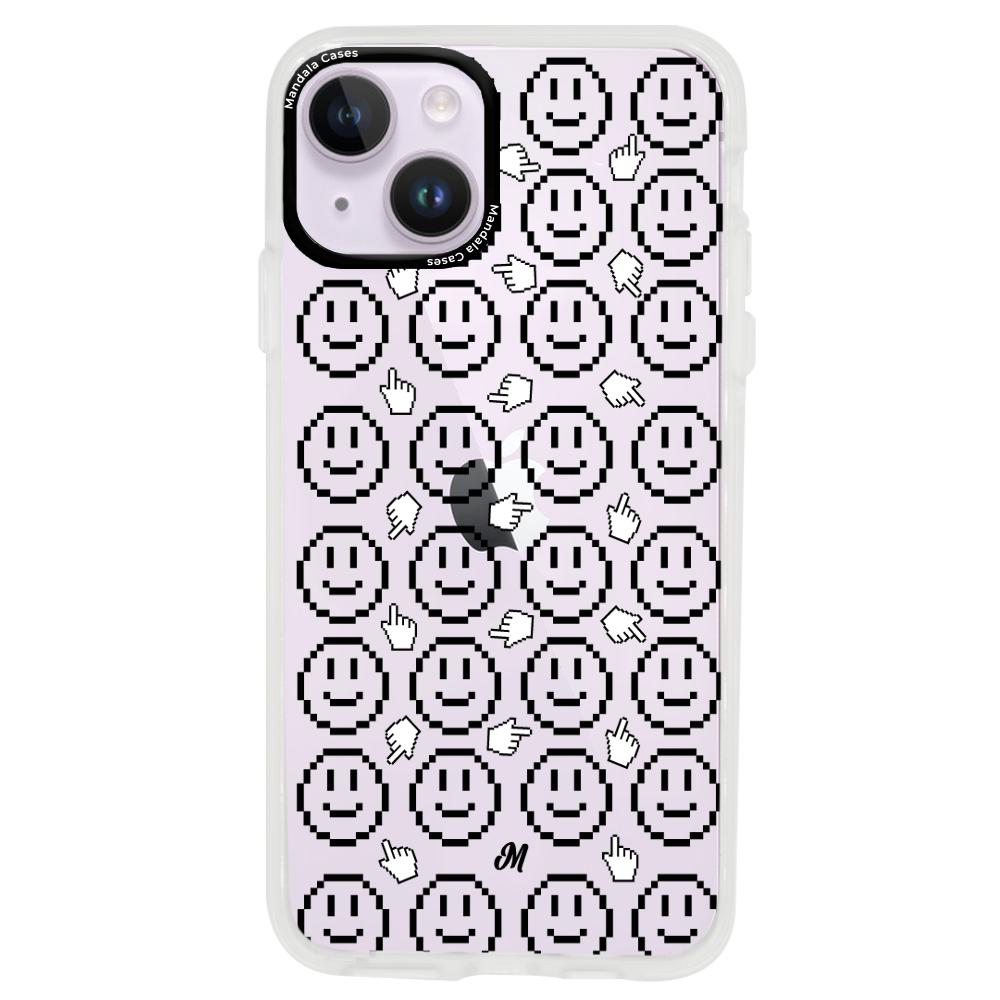 Case para iphone 14 plus Caritas pixel - Mandala Cases