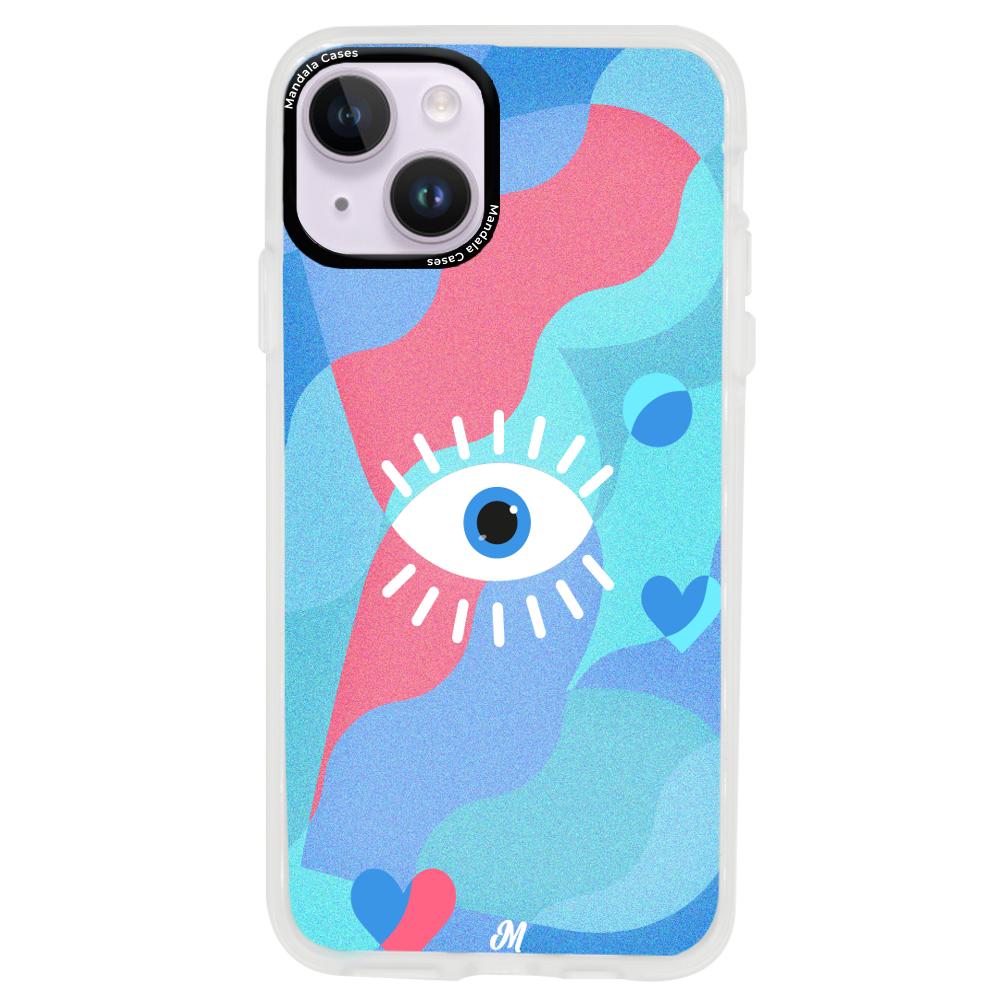 Case para iphone 14 plus Amor azul - Mandala Cases