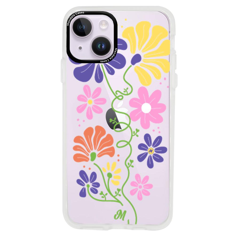 Case para iphone 14 plus Flores abstractas - Mandala Cases