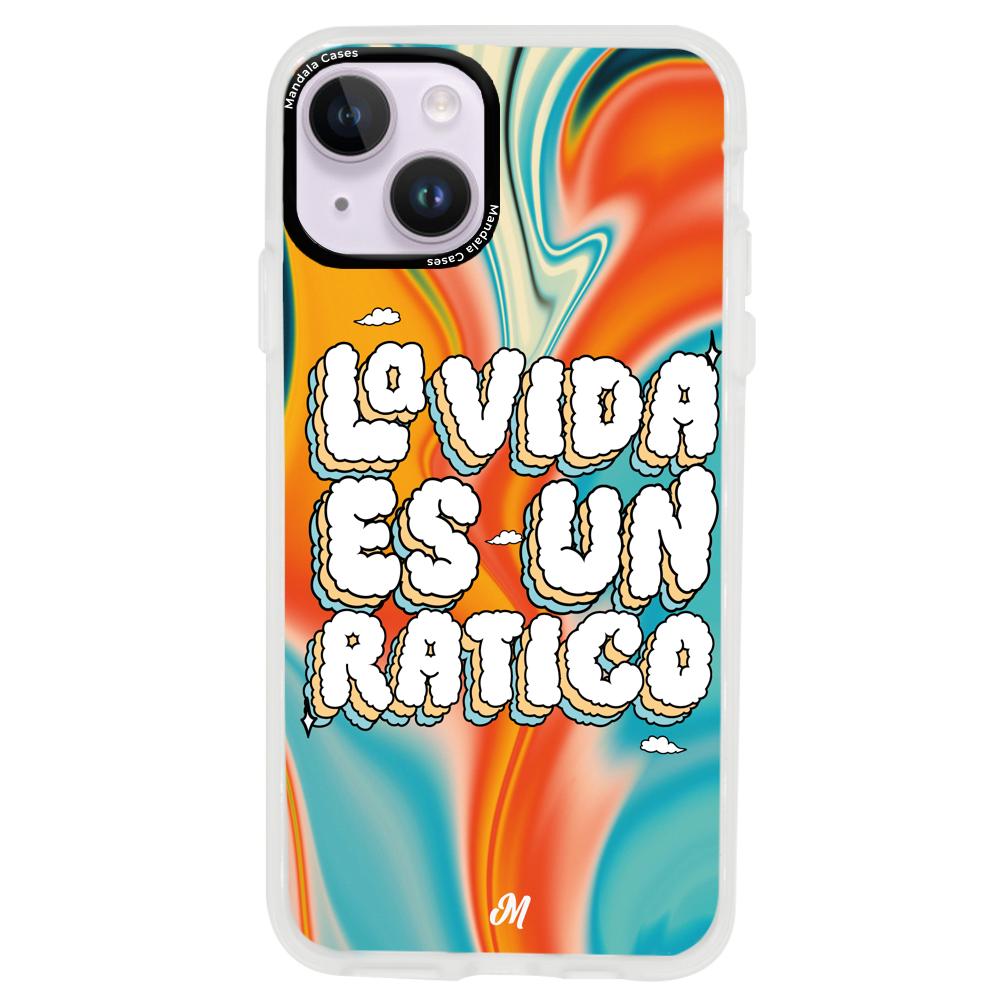 Cases para iphone 14 plus LA VIDA ES UN RATICO - Mandala Cases