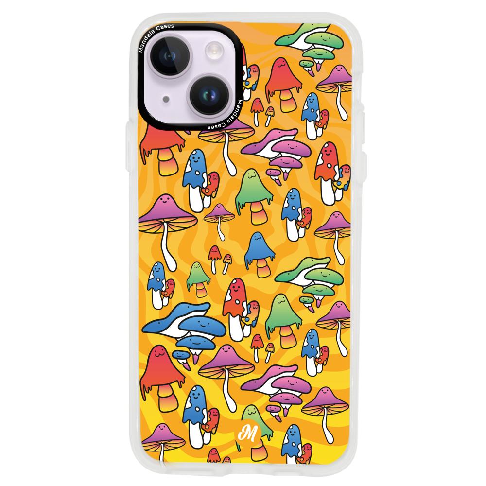 Cases para iphone 14 plus Color mushroom - Mandala Cases