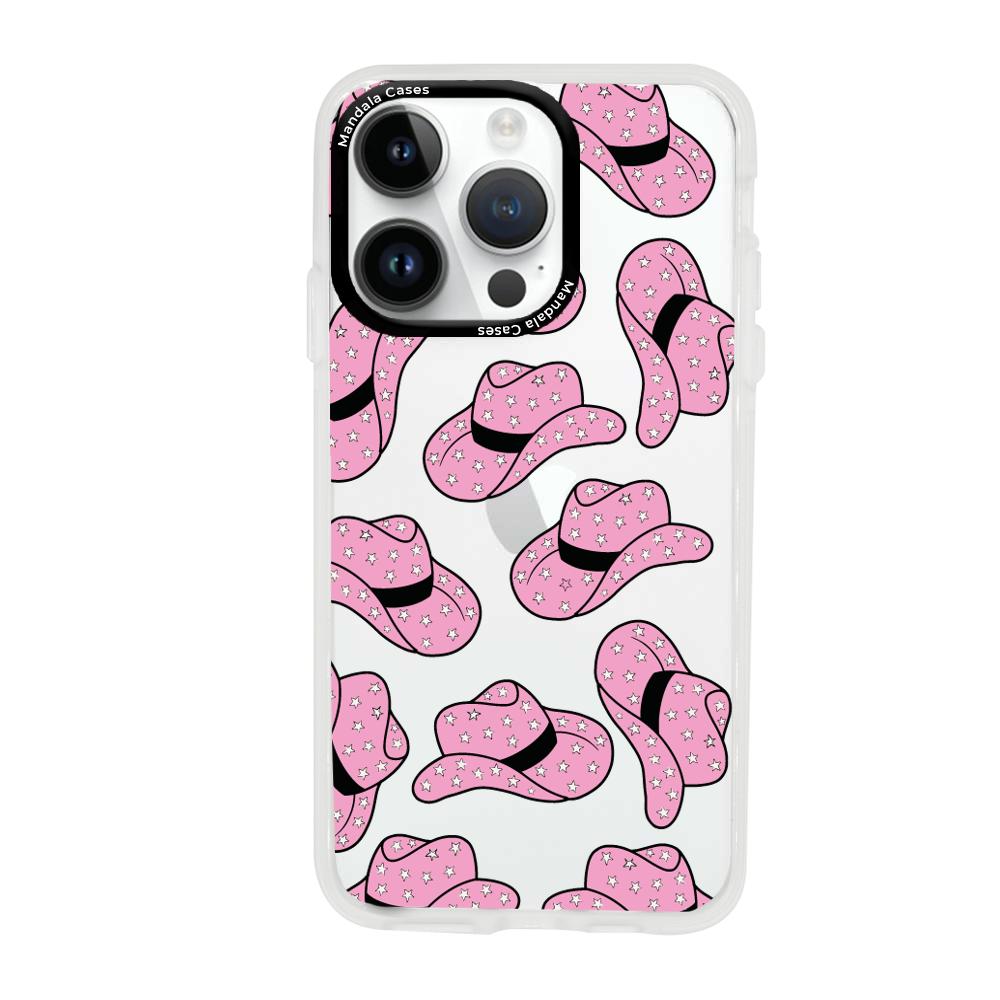 Case para iphone 14 pro max sombrero vaquera rosado - Mandala Cases