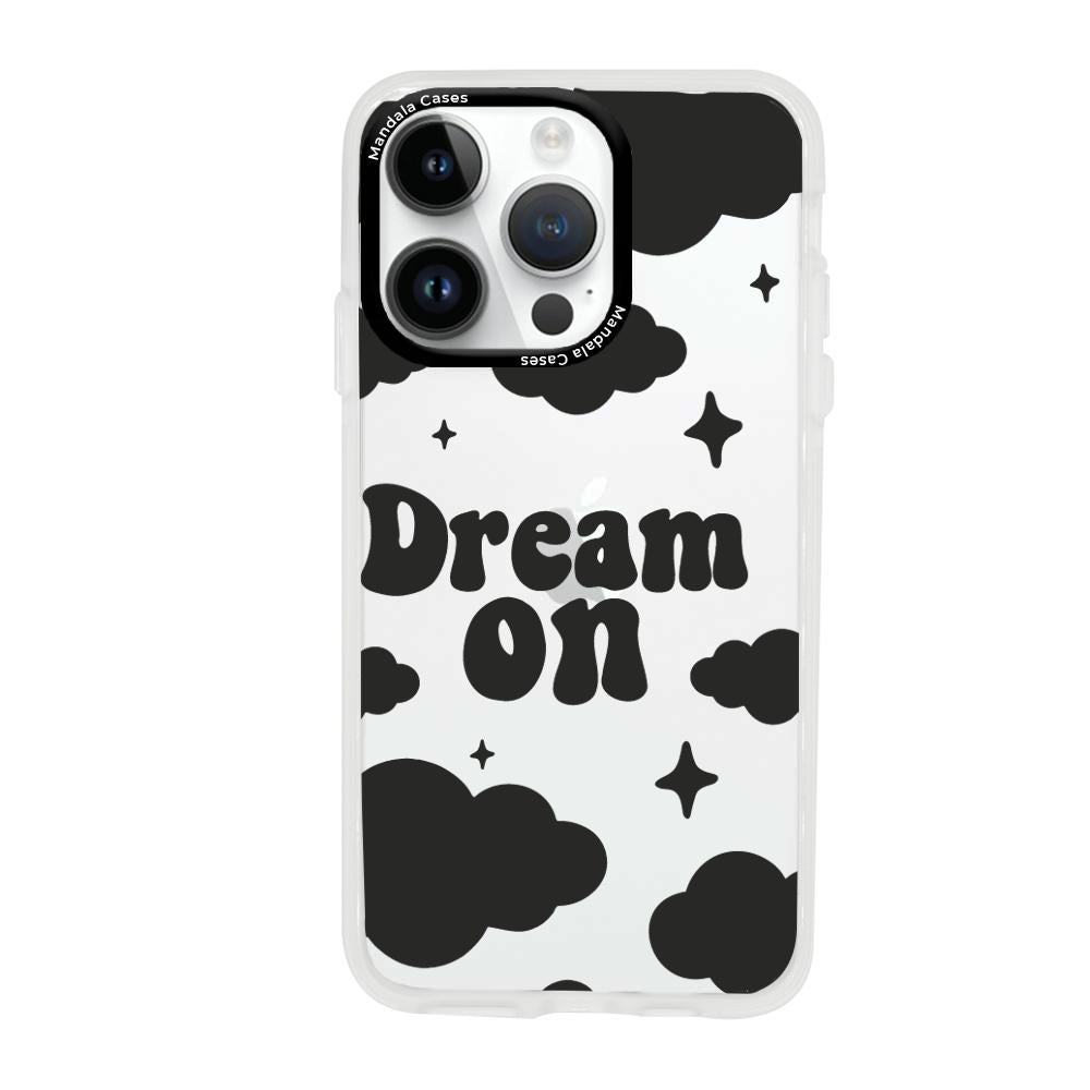 Case para iphone 14 pro max Dream on negro - Mandala Cases