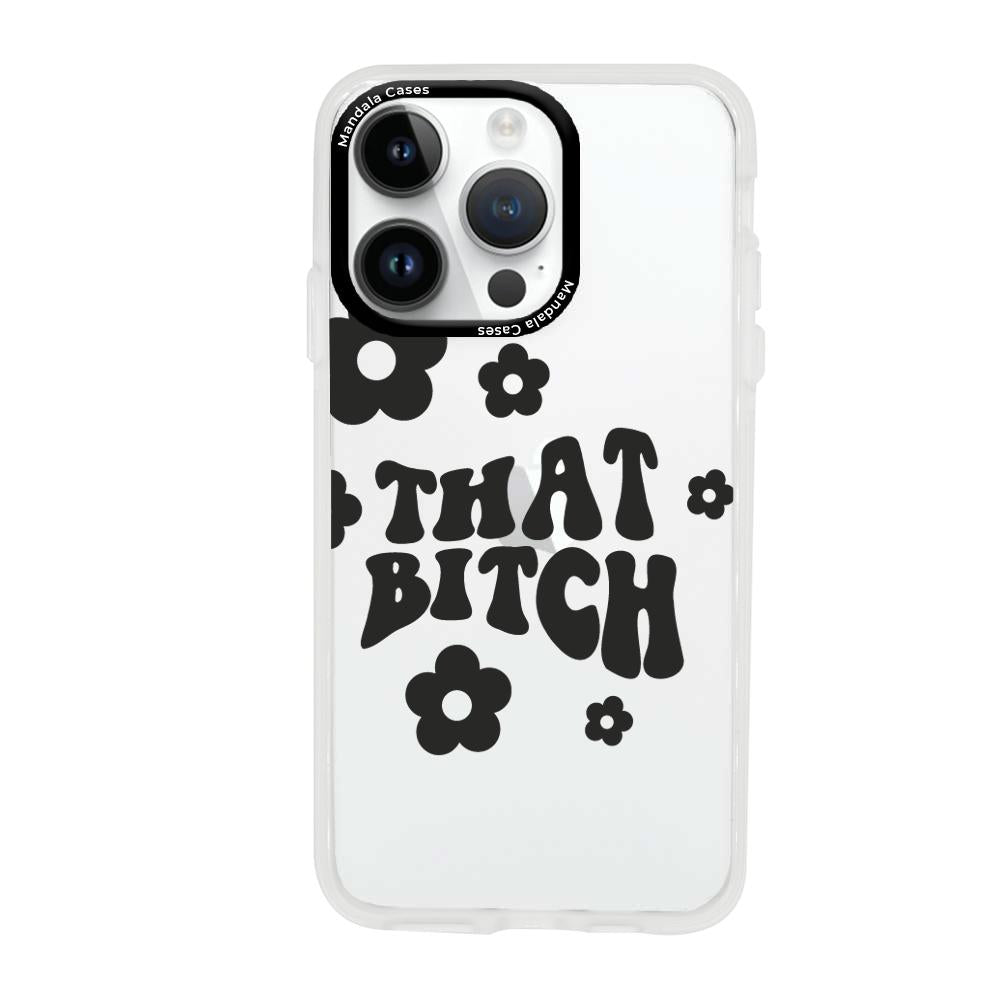 Case para iphone 14 pro max that bitch negro - Mandala Cases
