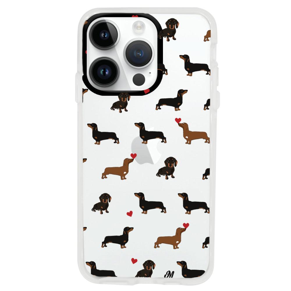 Case para iphone 14 pro max Perritos salchicha - Mandala Cases