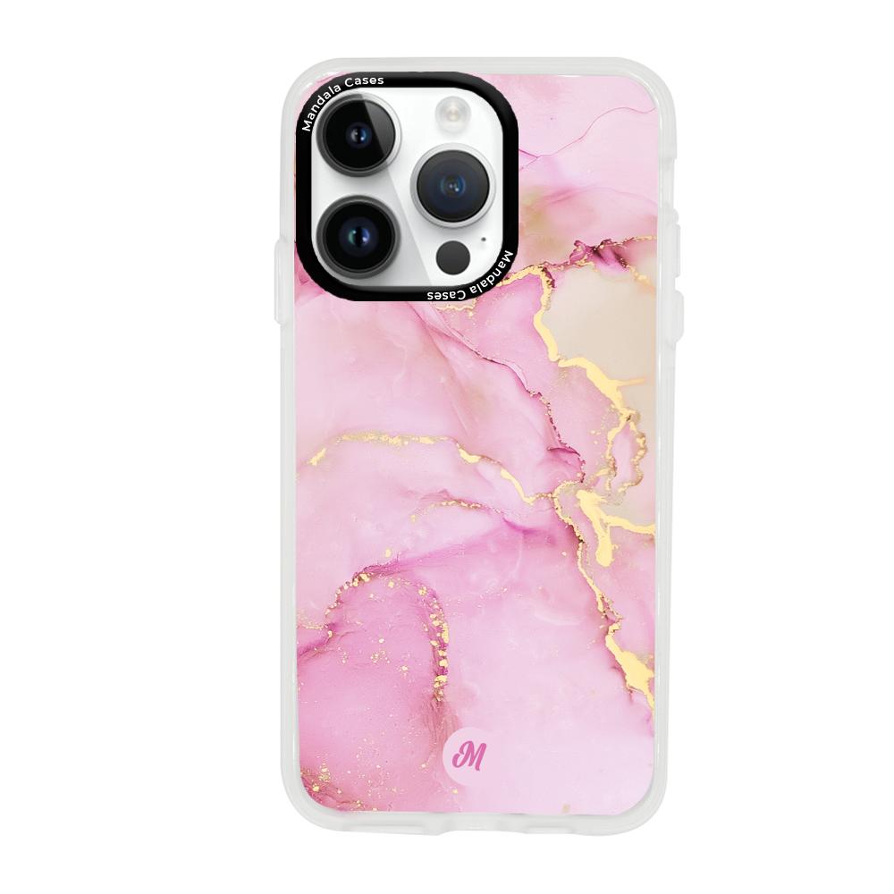 Cases para iphone 14 pro max Pink marble - Mandala Cases