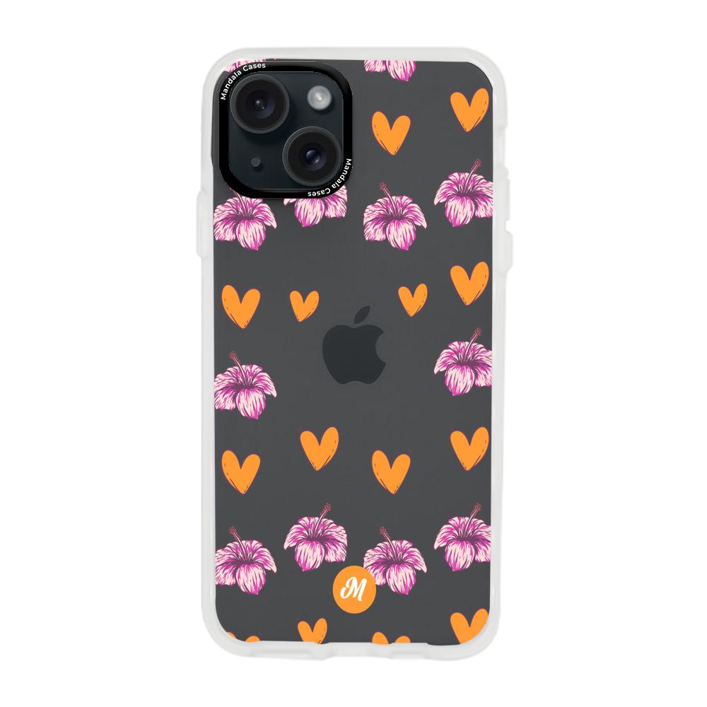 Cases para iphone 15 plus  Amor naranja - Mandala Cases