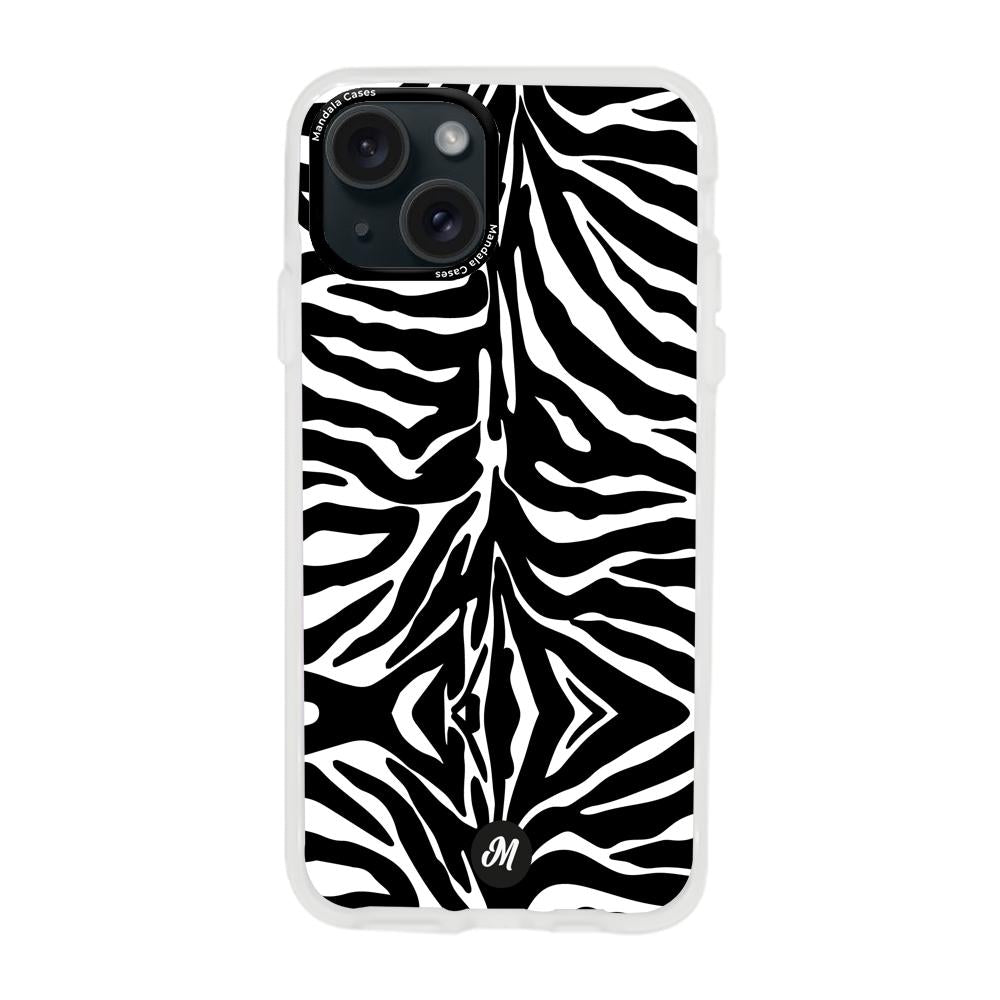 Cases para iphone 15 plus  Minimal zebra - Mandala Cases