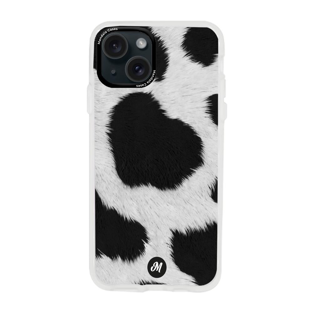 Cases para iphone 15 plus  Vaca peluda - Mandala Cases